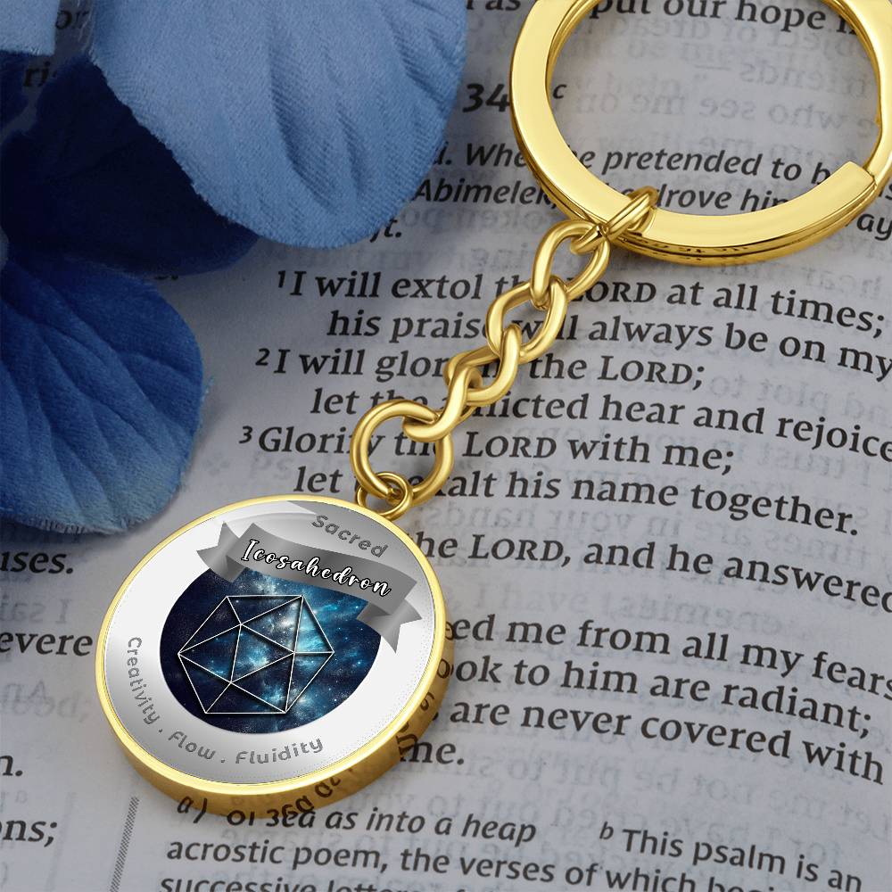 Icosahedron - Affirmation Keychain - More Than CharmsMore Than Charms