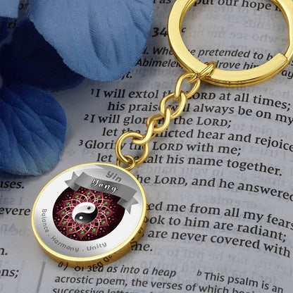 Yin Yang - Affirmation Keychain For Balance Harmony Unity - More Than CharmsMore Than Charms