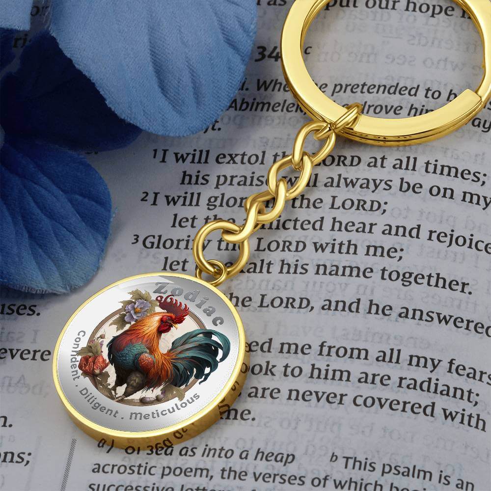 Rooster - Chinese Zodiac - Affirmation Keychain - More Than CharmsMore Than Charms