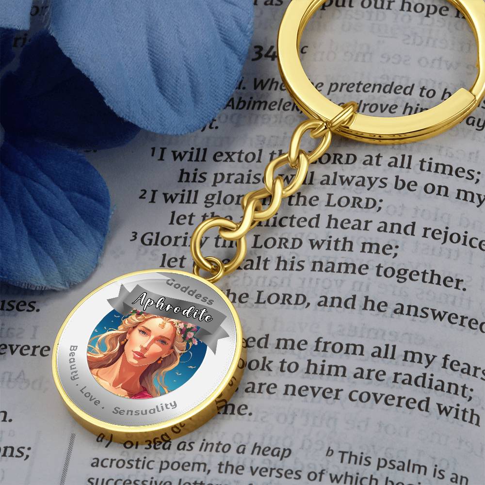 Goddess Aphrodite - Affirmation Keychain For Beauty Love Sensuality - More Than CharmsMore Than Charms