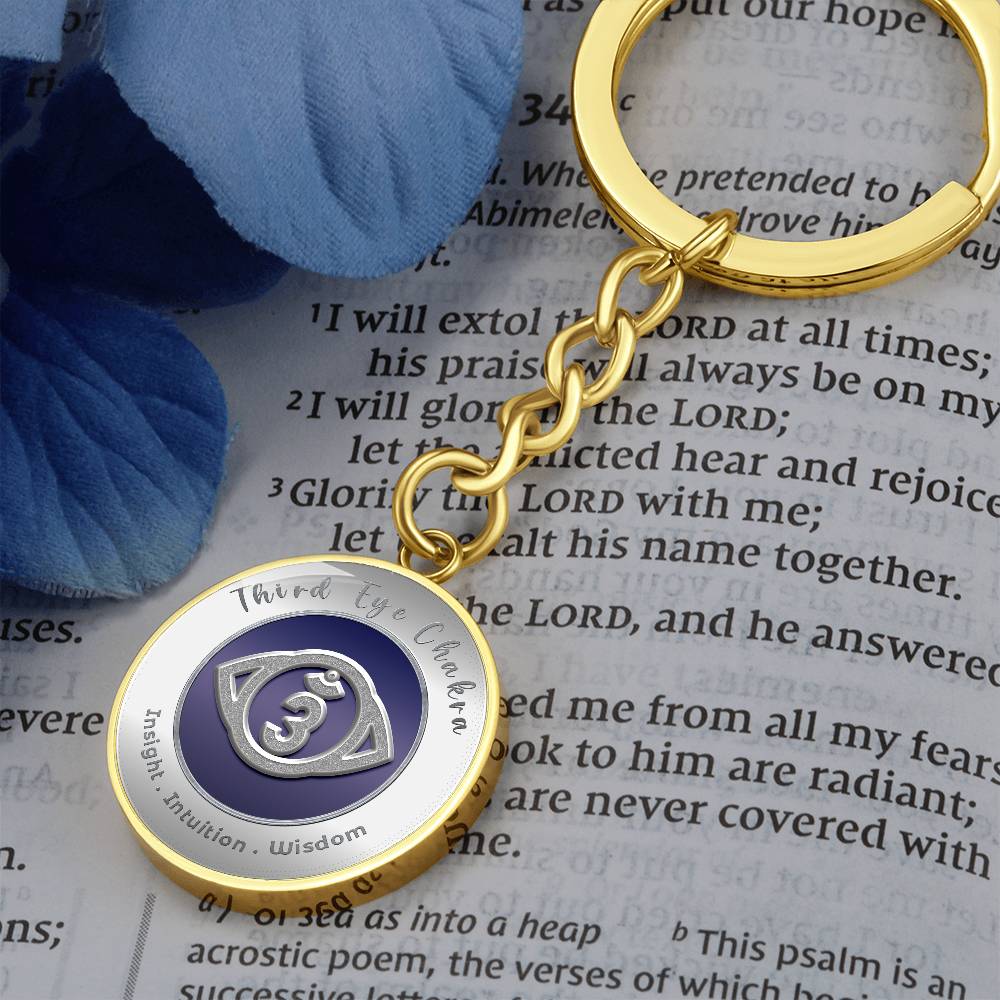 Third Eye Chakra - Intuition Insight Wisdom - Affirmation Keychain - More Than CharmsMore Than Charms