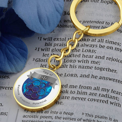 Egg of Life - Affirmation Keychain - More Than CharmsMore Than Charms