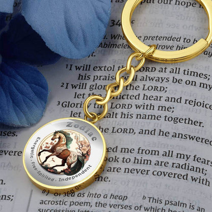 Horse - Chinese Zodiac - Affirmation Keychain - More Than CharmsMore Than Charms