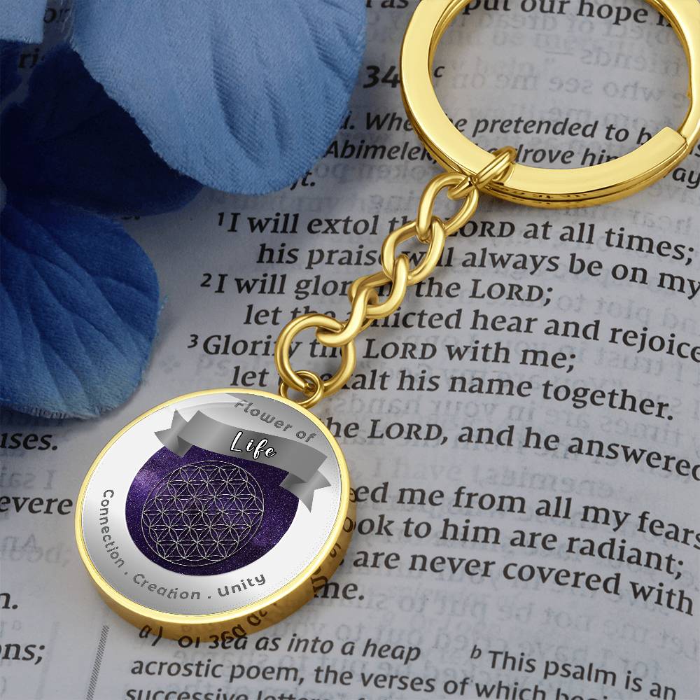 Flower of Life - Affirmation Keychain For Connection Creation Unity - More Than CharmsMore Than Charms
