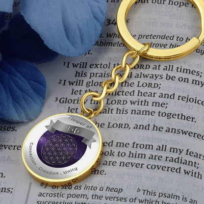Flower of Life - Affirmation Keychain For Connection Creation Unity - More Than CharmsMore Than Charms