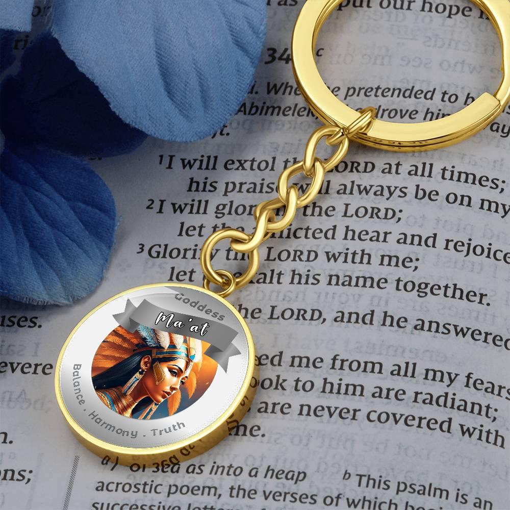 Goddess Ma’at - Affirmation Keychain For Balance Harmony Truth - More Than CharmsMore Than Charms