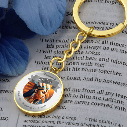 Goddess Ma’at - Affirmation Keychain For Balance Harmony Truth - More Than CharmsMore Than Charms