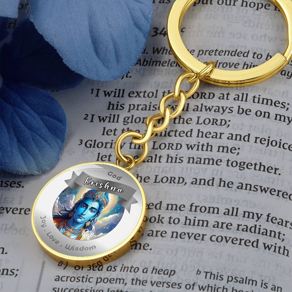 Krishna- Affirmation Keychain For Joy Love WisdomFamily - More Than CharmsMore Than Charms