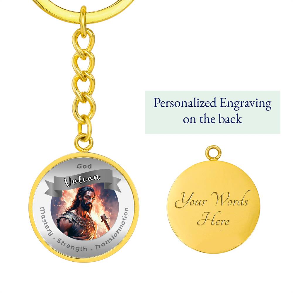 Vulcan - Affirmation Keychain For Mastery Strength Transformation- More Than CharmsMore Than Charms