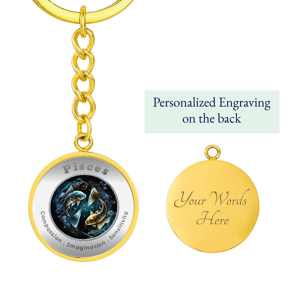 Pisces - Affirmation Keychain - More Than CharmsMore Than Charms