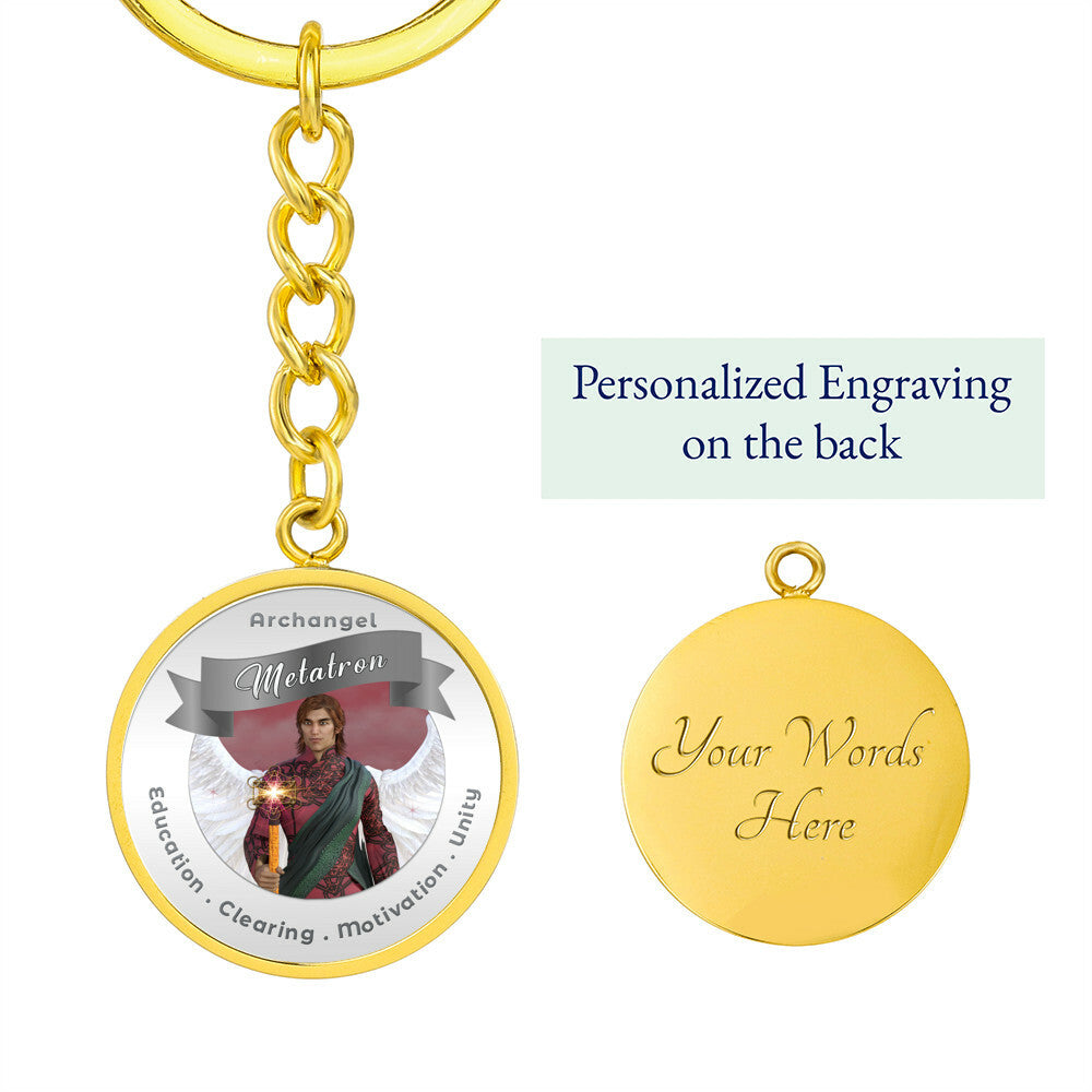 Archangel Metatron - Affirmation Keychain For Clearing, Education, Motivation & Unity - More Than CharmsMore Than Charms