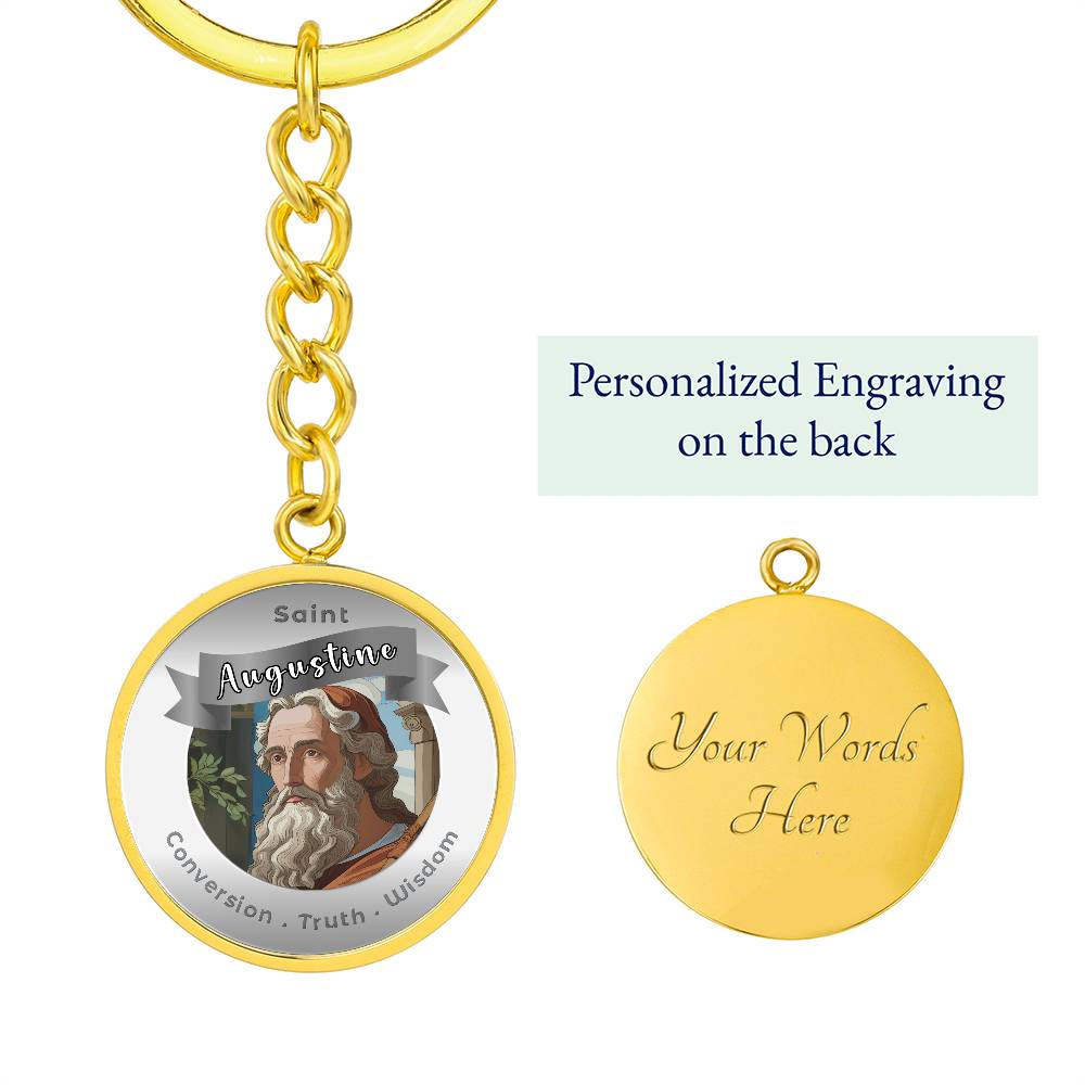 Saint Augustine - Affirmation Keychain - More Than CharmsMore Than Charms