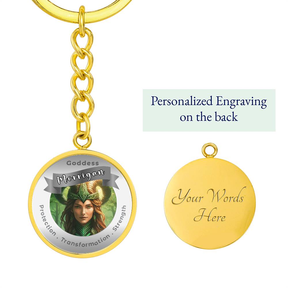 Morrigan - Affirmation Keychain For Protection Transformation Strength - More Than CharmsMore Than Charms