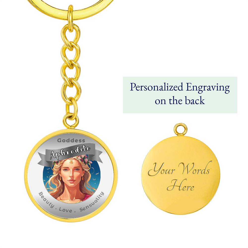 Goddess Aphrodite - Affirmation Keychain For Beauty Love Sensuality - More Than CharmsMore Than Charms