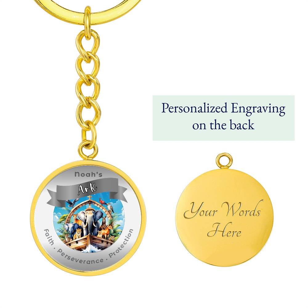 Noah's Arc - Affirmation Keychain For Faith Perseverance Protection- More Than CharmsMore Than Charms