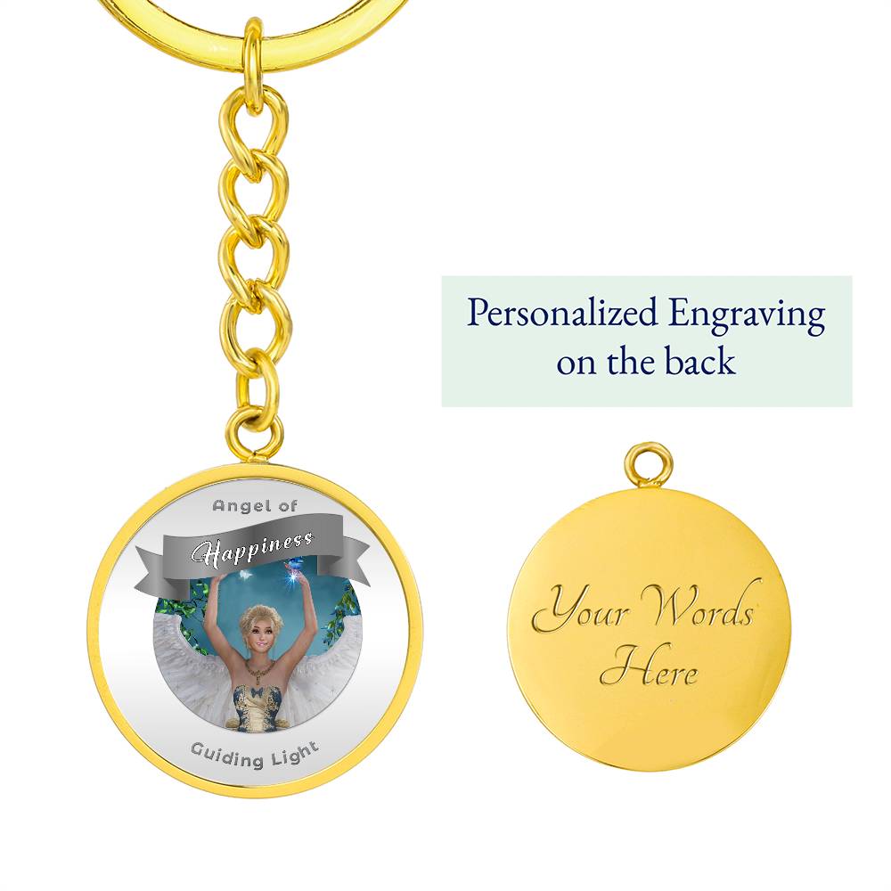 Happiness - Guardian Angel Affirmation Keychain - More Than CharmsMore Than Charms