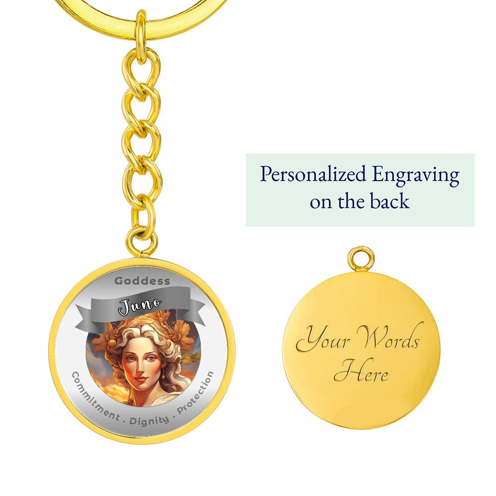 Goddess Juno - Affirmation Keychain For Commitment Dignity Protection - More Than CharmsMore Than Charms