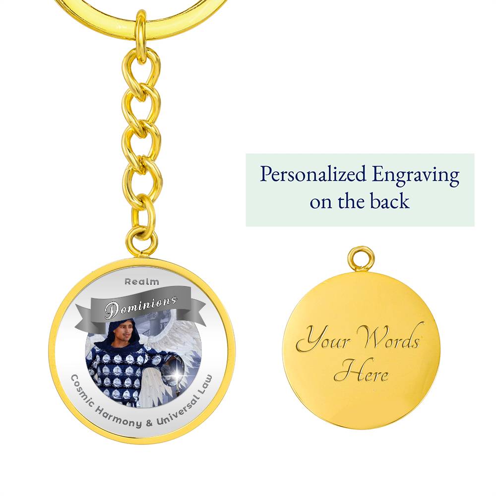 Dominions - Angelic Realms Affirmation Keychain For Cosmic Harmony & Universal Law- More Than CharmsMore Than Charms