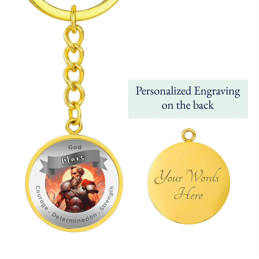 Mars- Affirmation Keychain For Courage Determination Strength - More Than CharmsMore Than Charms