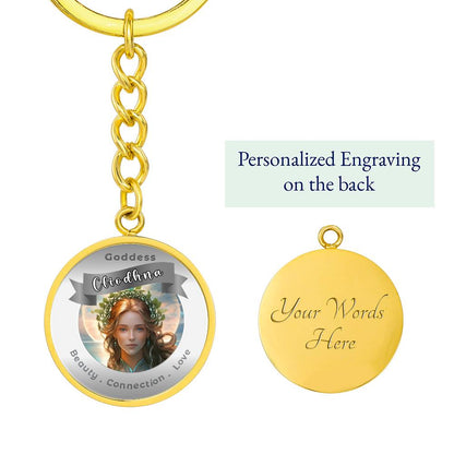 Goddess Cliodhna - Affirmation Keychain For Beauty Connection Love- More Than CharmsMore Than Charms