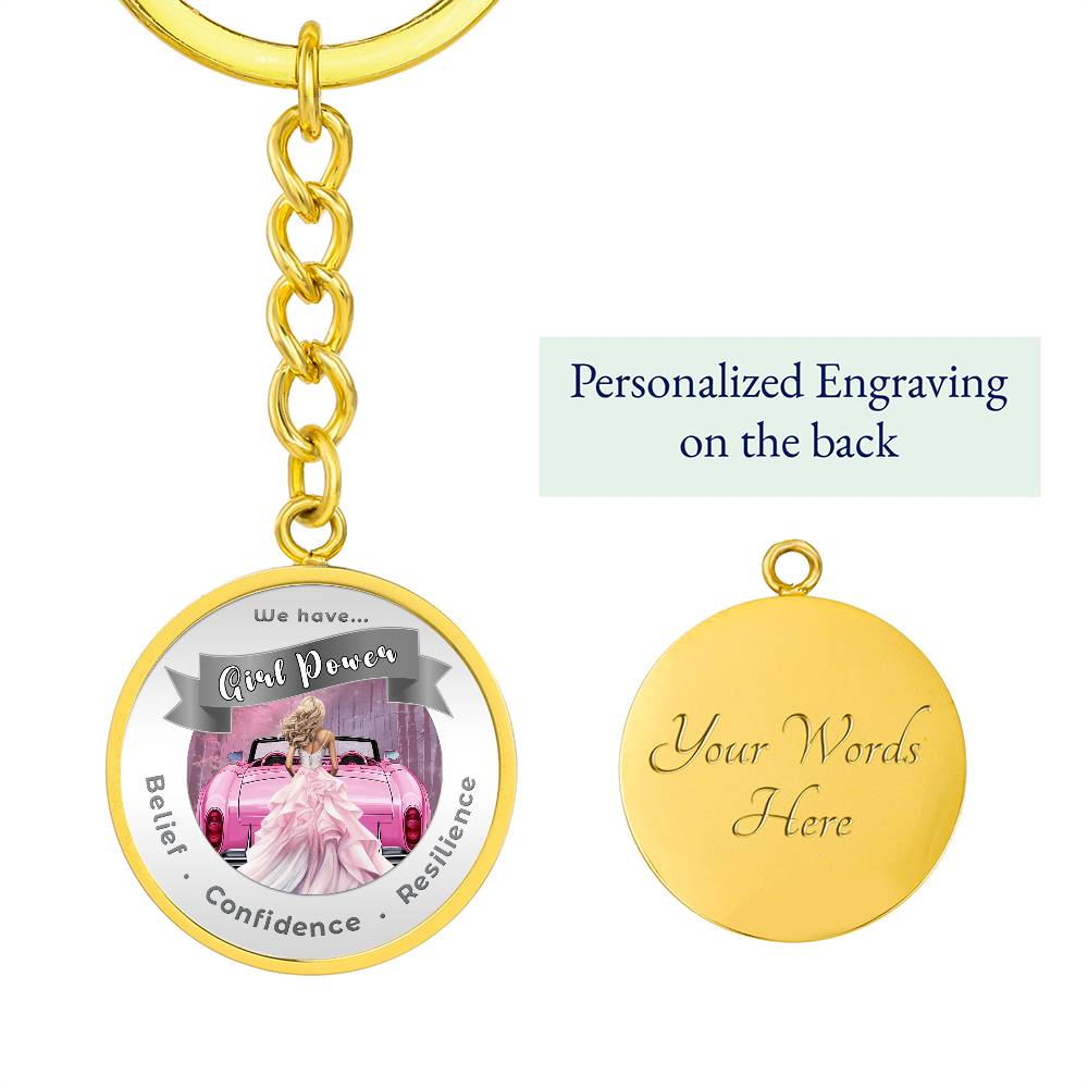 Pink Girl Power - Affirmation Keychain - More Than CharmsMore Than Charms