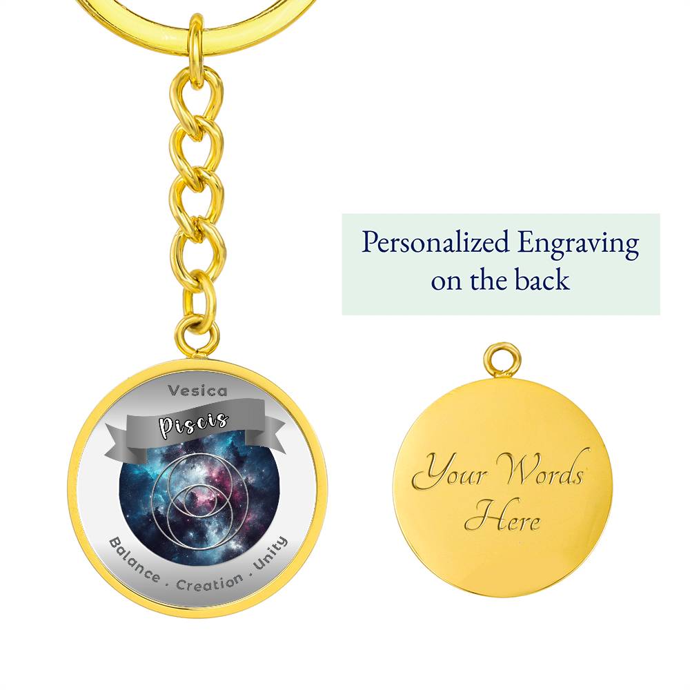 Vesica Piscis - Affirmation Keychain For Balance Creation Unity- More Than CharmsMore Than Charms