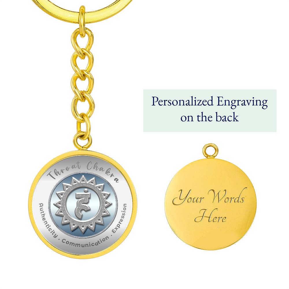 Throat Chakra - Communication Expression Authenticity - Affirmation Keychain - More Than CharmsMore Than Charms