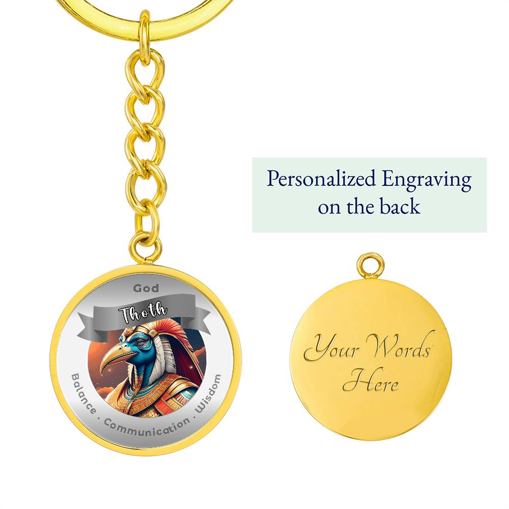 Thoth Osiris Affirmation Keychain For Balance Communication Wisdom - More Than CharmsMore Than Charms