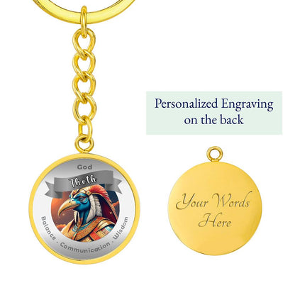 Thoth Osiris Affirmation Keychain For Balance Communication Wisdom - More Than CharmsMore Than Charms
