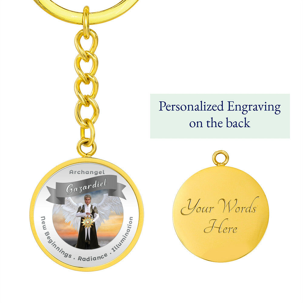 Archangel Gazadiel - Affirmation Keychain For New Beginnings, Radiance & Illumination - More Than CharmsMore Than Charms