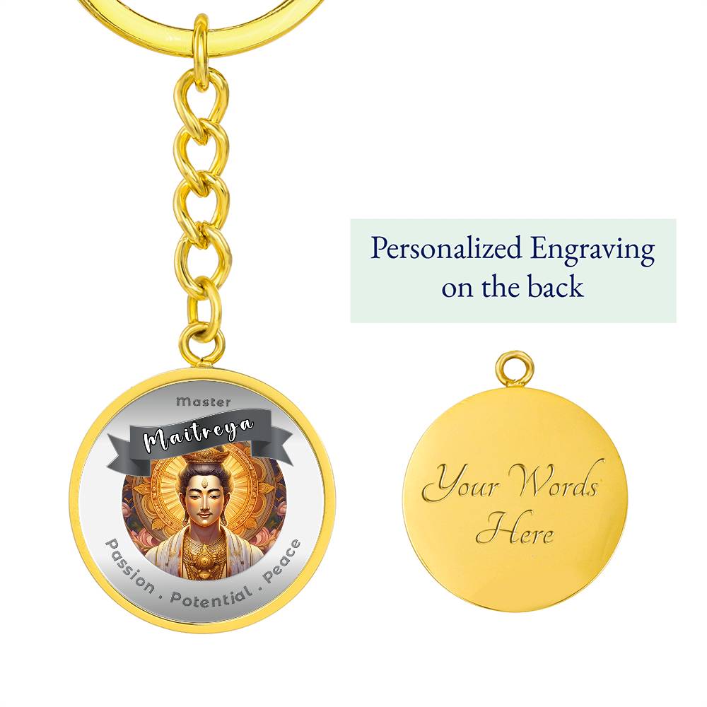 Maitreya - Affirmation Keychain For Enlightenment, Liberation & Peace - More Than CharmsMore Than Charms