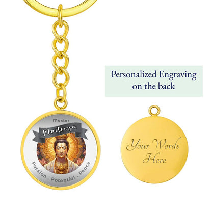 Maitreya - Affirmation Keychain For Enlightenment, Liberation & Peace - More Than CharmsMore Than Charms