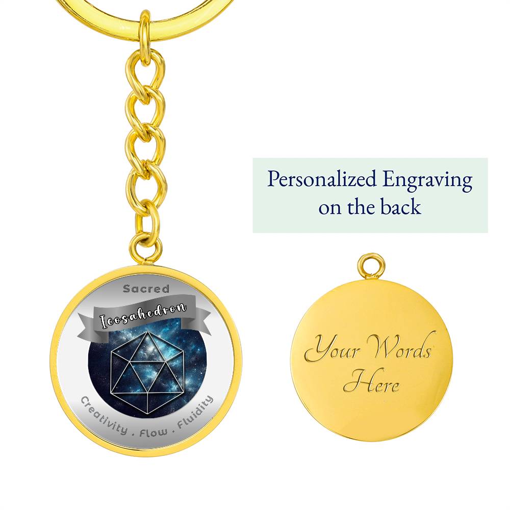 Icosahedron - Affirmation Keychain - More Than CharmsMore Than Charms
