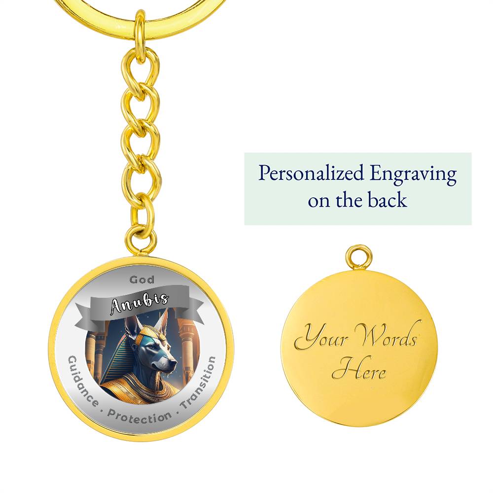 God Anubis - Affirmation Keychain For Guidance Protection Transition - More Than CharmsMore Than Charms