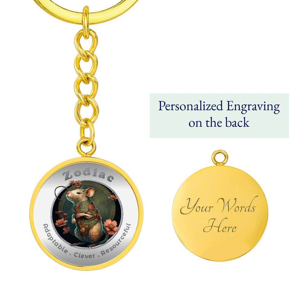 Rat- Chinese Zodiac - Affirmation Keychain - More Than CharmsMore Than Charms
