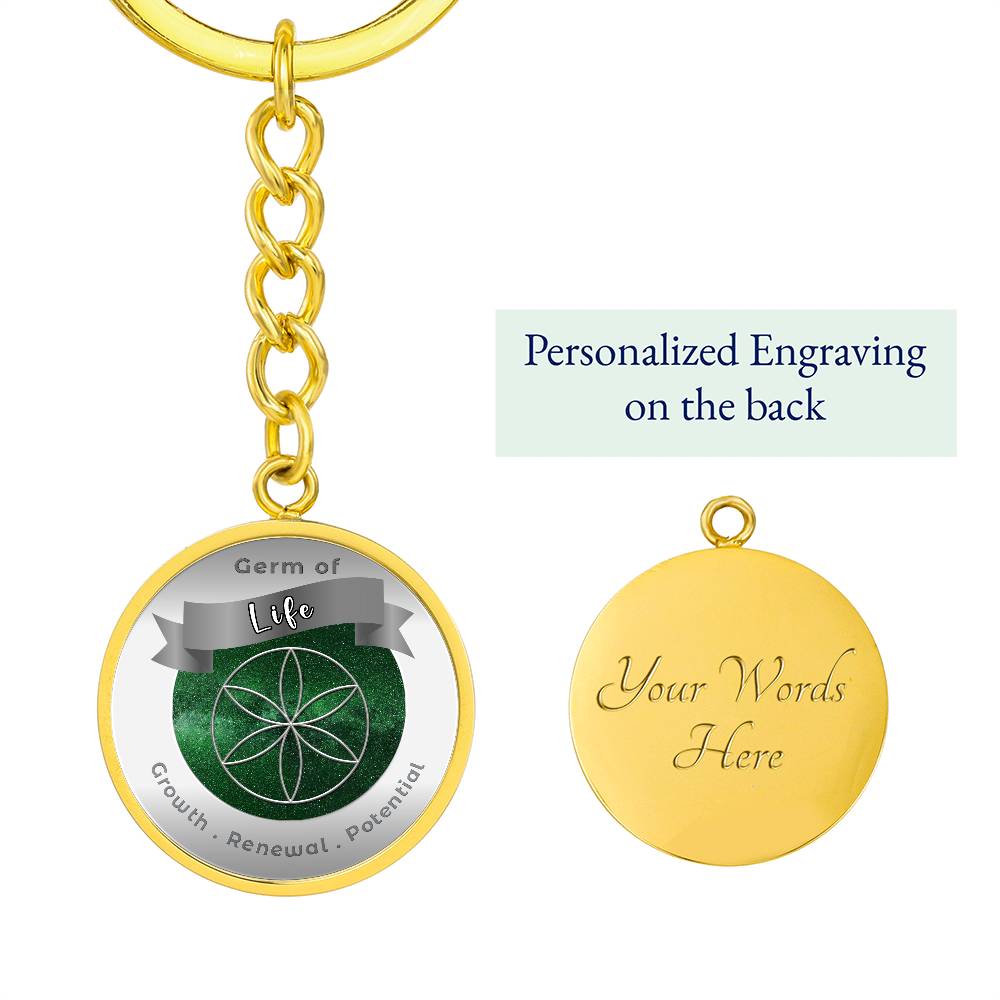Germ of Life - Affirmation Keychain For Growth Renewal Potential - More Than CharmsMore Than Charms