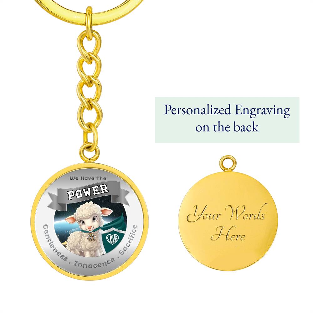 Lamb - Super Hero - Power Animal Affirmation Keychain - More Than CharmsMore Than Charms