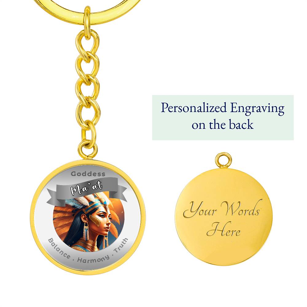 Goddess Ma’at - Affirmation Keychain For Balance Harmony Truth - More Than CharmsMore Than Charms