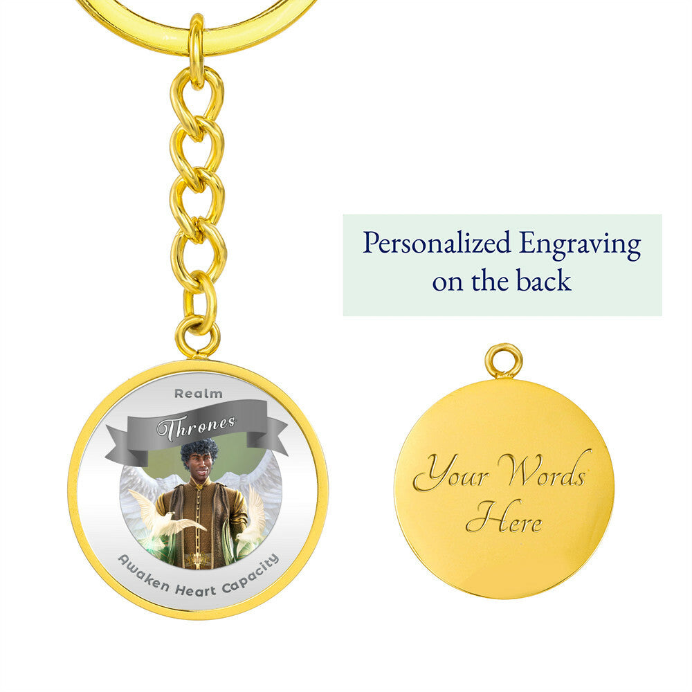 Thrones - Angelic Realm Affirmation Keychain For Awakening Heart Capacity - More Than CharmsMore Than Charms