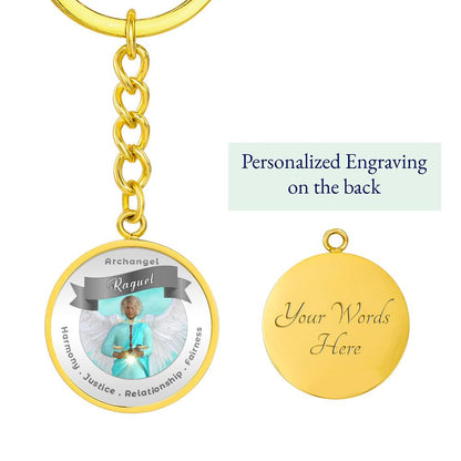 Archangel Raguel - Archangel Affirmation Keychain For Fairness, Harmony, Justice & Relationships- More Than CharmsMore Than Charms