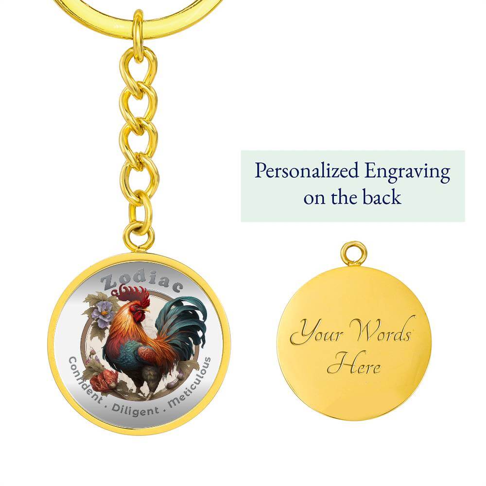 Rooster - Chinese Zodiac - Affirmation Keychain - More Than CharmsMore Than Charms