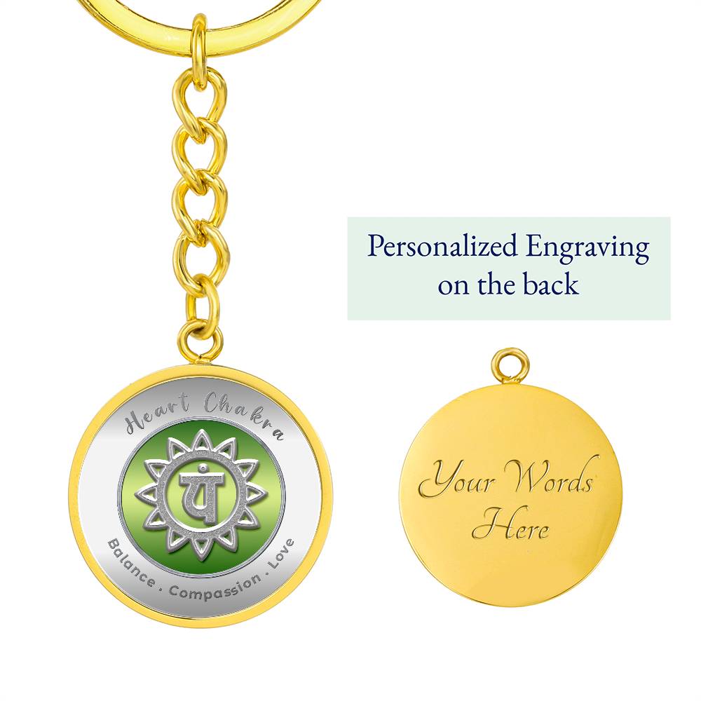 Heart Chakra - Love Compassion Balance - Affirmation Keychain - More Than CharmsMore Than Charms