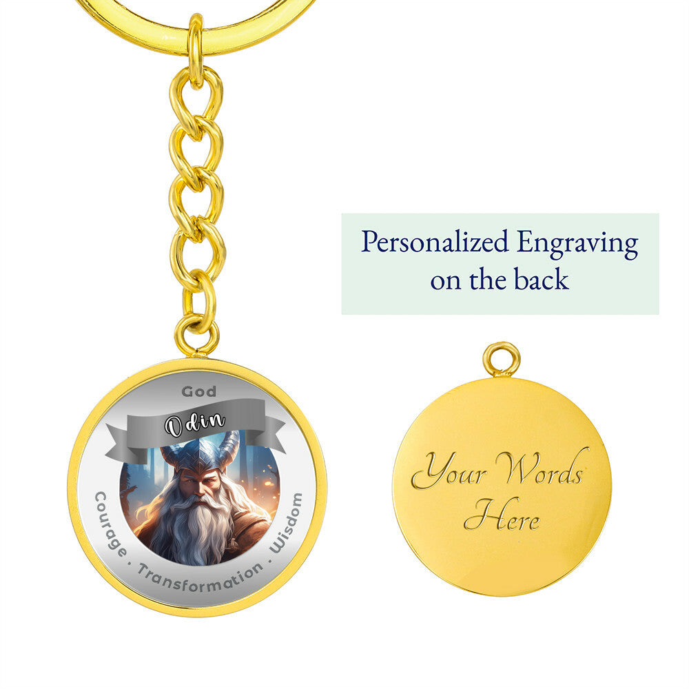 Odin- Affirmation Keychain For Courage Transformation Wisdom- More Than CharmsMore Than Charms