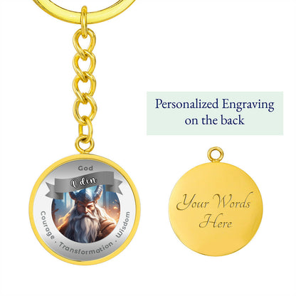 Odin- Affirmation Keychain For Courage Transformation Wisdom- More Than CharmsMore Than Charms