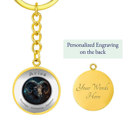 Aries - Affirmation Keychain - More Than CharmsMore Than Charms