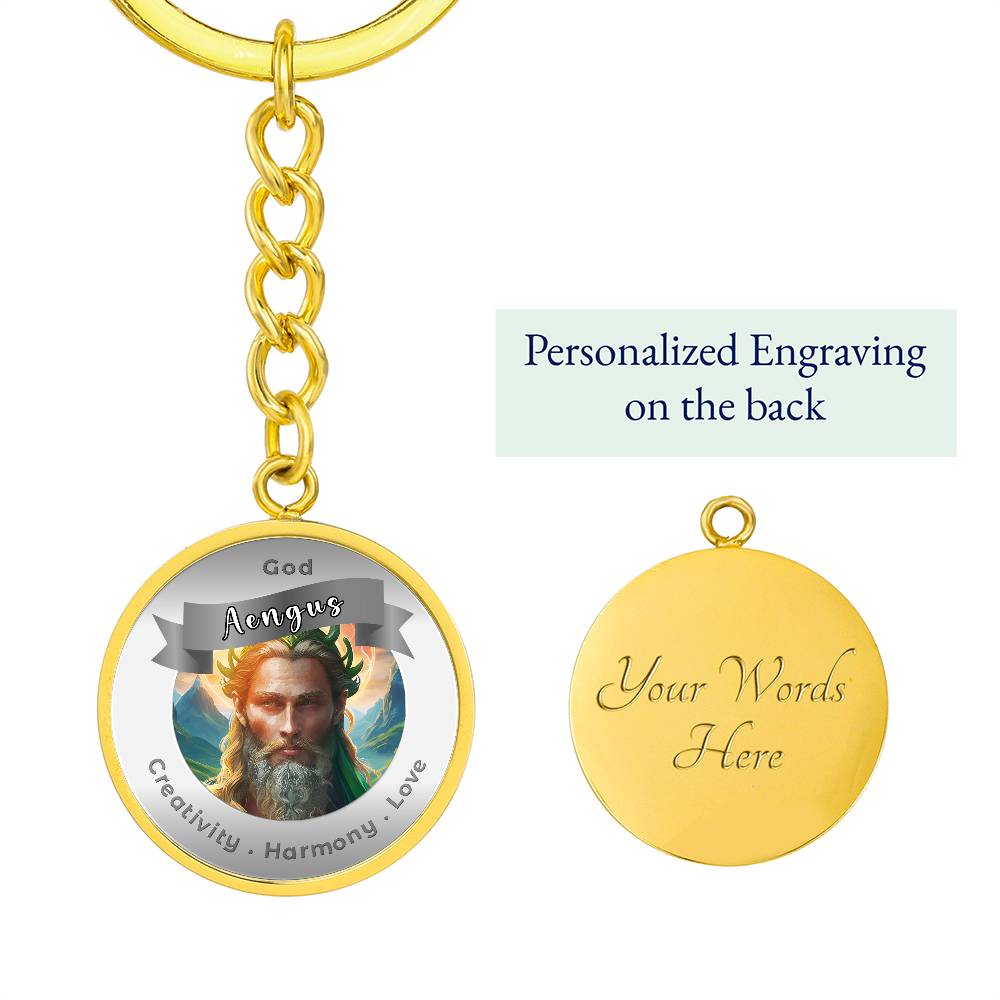God Aengus - Affirmation Keychain For Creativity Harmony Love - More Than CharmsMore Than Charms