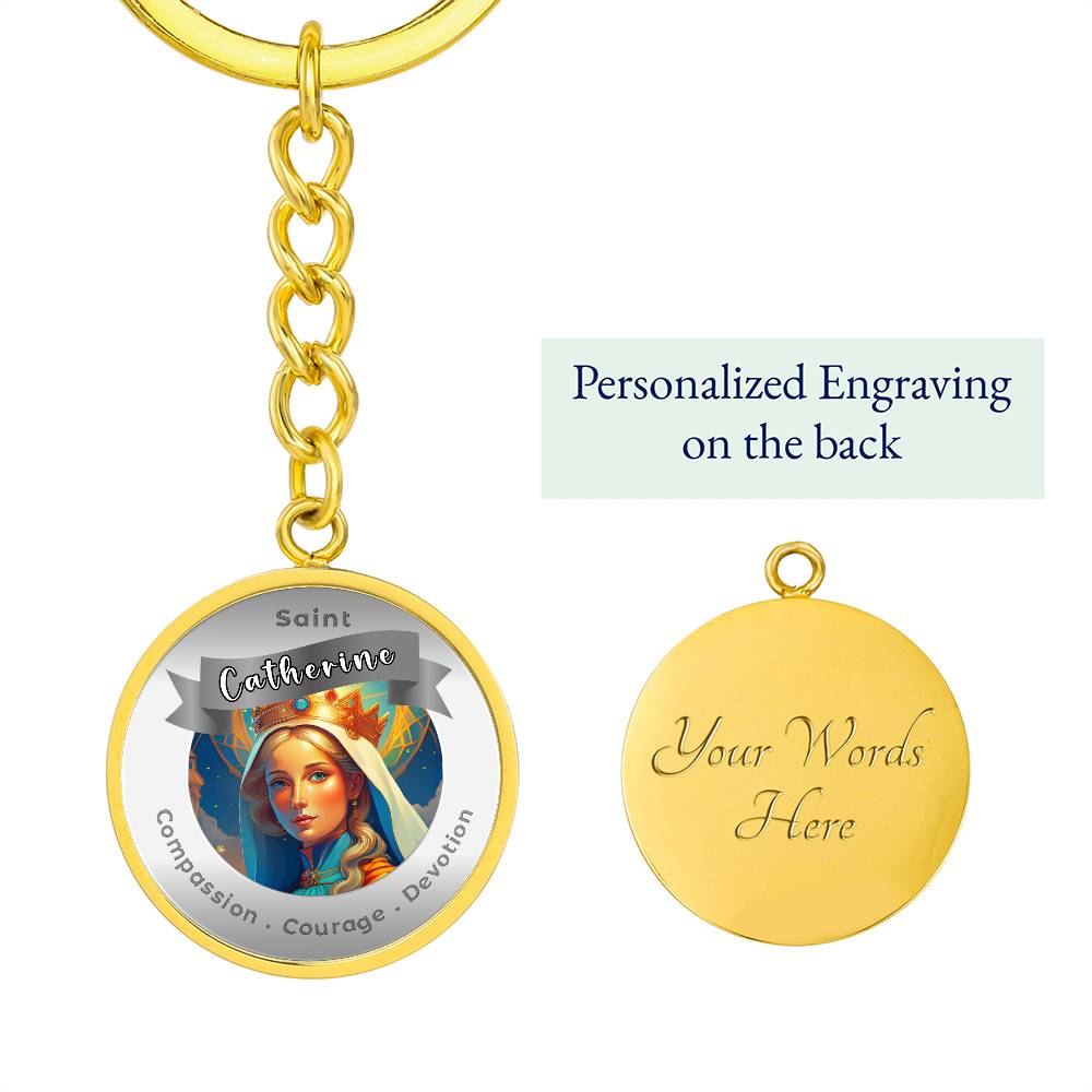 Saint Catherine - Affirmation Keychain - More Than CharmsMore Than Charms