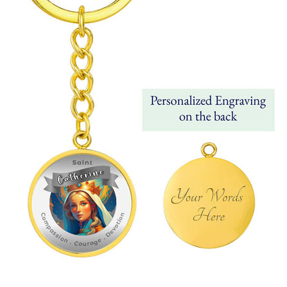 Saint Catherine - Affirmation Keychain - More Than CharmsMore Than Charms