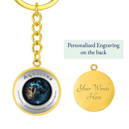 Aquarius - Affirmation Keychain - More Than CharmsMore Than Charms
