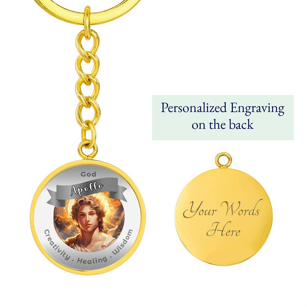 Apollo - Affirmation Keychain For. Creativity Healing Wisdom - More Than CharmsMore Than Charms